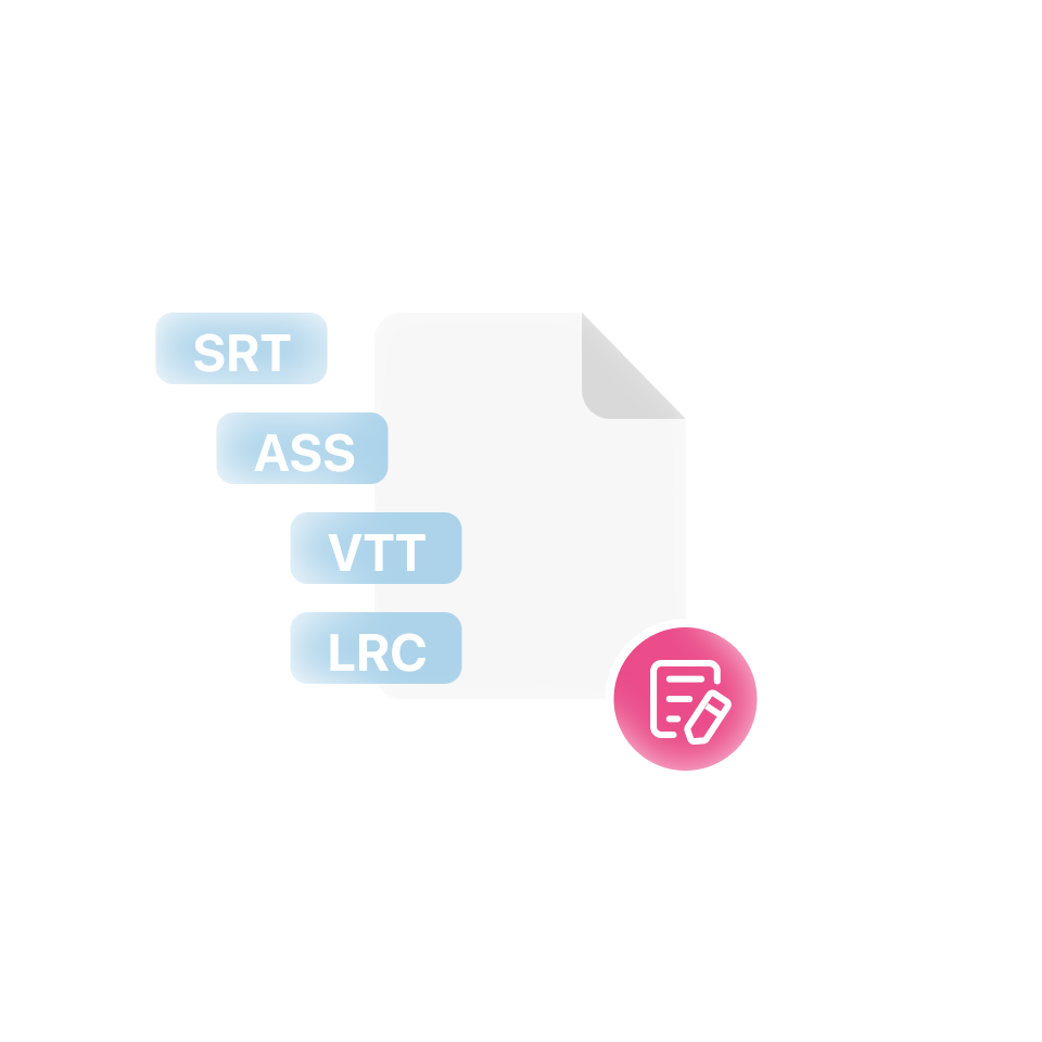 Editable & downloadable subtitles